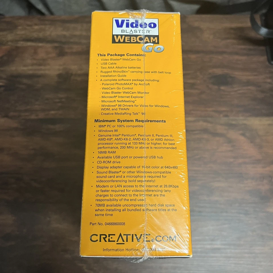 Creative CT6860 Video Blaster WebCam Go NOS Sealed - Image 4 of 4