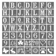 PATIKIL 3 Inch Plastic Letter and Number Stencils, 49 10 10 cm/4'' 4''  L W  