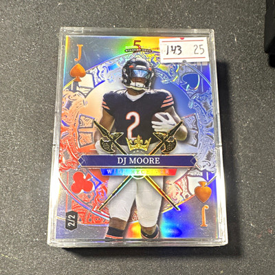 Wild Card 5 Card Draw Stacked Deck Wide Receiver DJ Moore 2/2 Bears Football