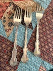 Gorham sterling silver flatware, 7.5" SET of 3 Forks "Strasbourg" no engraving