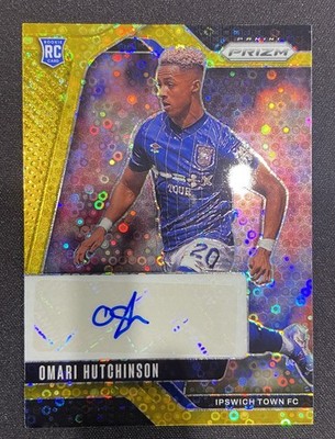 2024-25 Panini Prizm EPL OMARI HUTCHINSON Auto Gold Breakaway ROOKIE /10