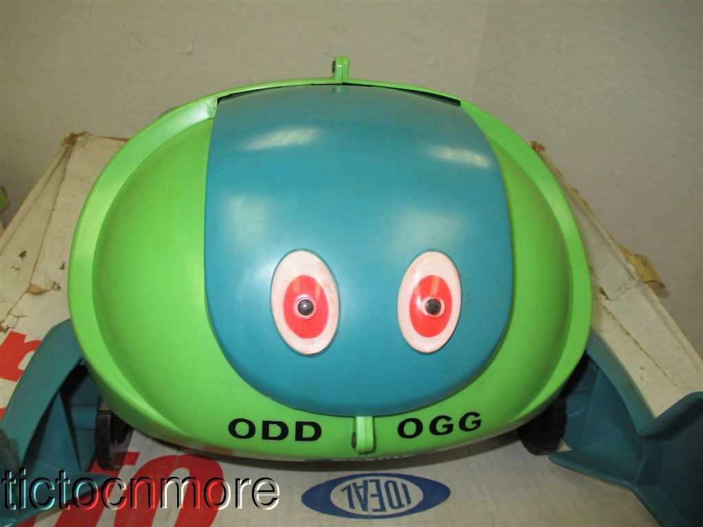 VINTAGE IDEAL ODD OGG PLAY BALL No 48108 ROBOTIC TURTLE FROG TOY & BOX