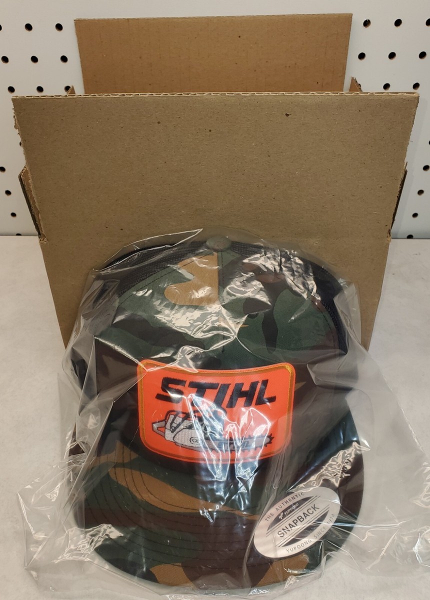 Cappello Trucker Stihl Con Patch – Yupoong Snapback – Nero Mimetica – Unisex