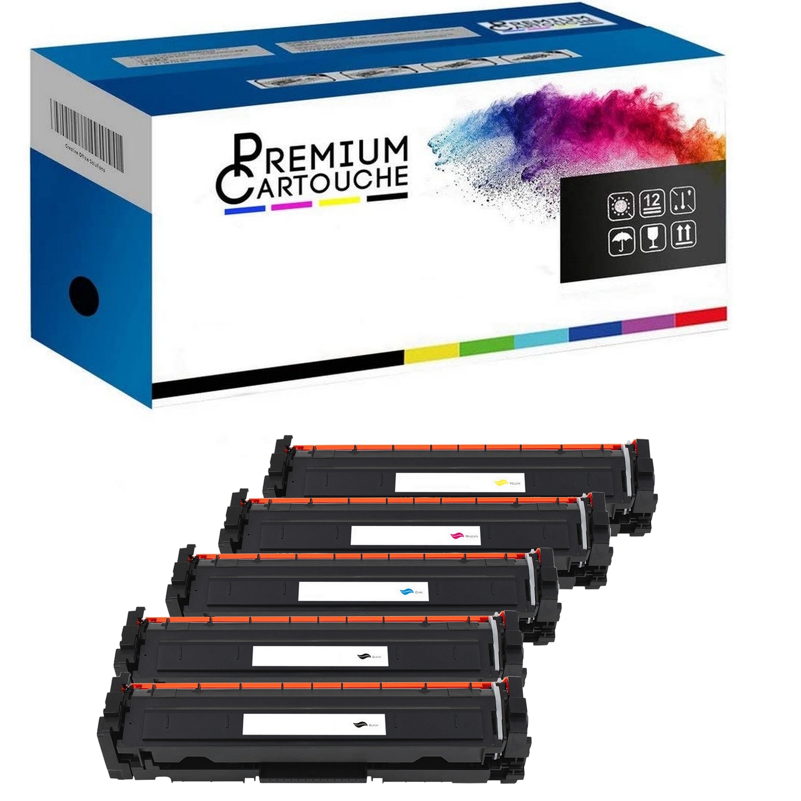 Toner W2410A haute précision pack de 5 cartouches pour des documents professionnels nets