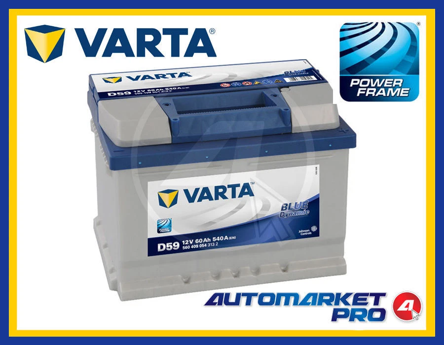 Batterie Voiture VARTA D59 12 V 60 Ah Ampère 540 de Fr Dynamic