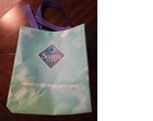 Sams Club Pickup Shopping Bag Tote Polypropylene NEW 12” x 8.5” Aqua and Blues