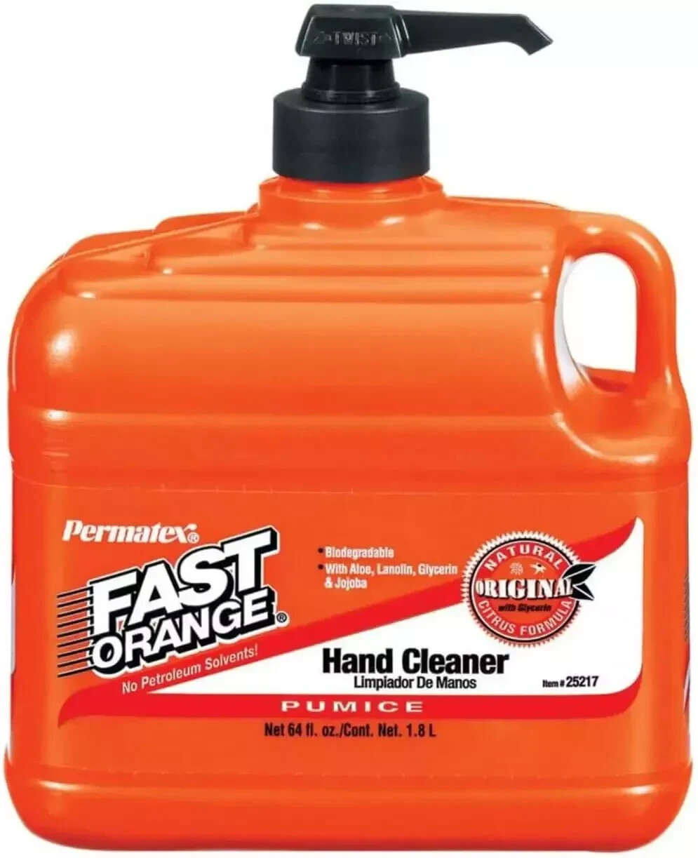 Fast Orange Permatex 25217 Heavy Duty Pumice Hand Cleaner 64 Fl Oz 1 Pack