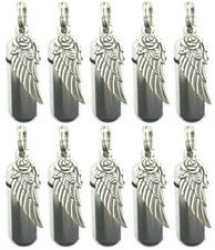 Set of TEN Angel Wing with Rose CREMATION URNS w/Pouches, Ball-Chains, Fill Kit