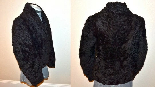 Настоящая овчина женщин черный пальто размер маленький винтажный Becca Beel редкая! Это красота! - Изображение 3 из 4