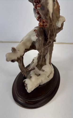 Vintage Sparrow On Snowy Branch - G. Armani - 1982 Capodimonte - Florence - Picture 10 of 13