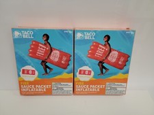 Taco Bell Pool Float Hot Sauce Packets Inflatable Lot Of 2 30x57.8 New
