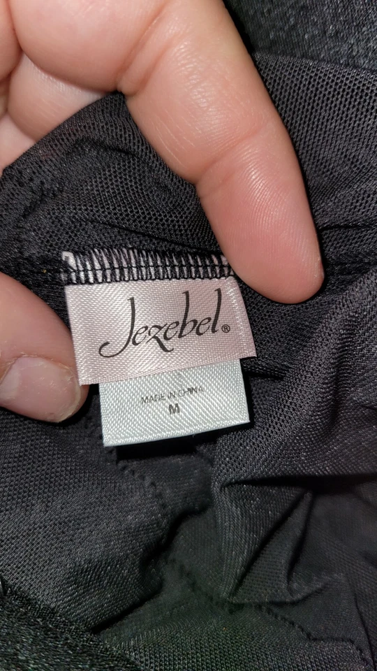 Lencería JEZEBEL Camisón Volantes Negro/Azul Transparente con L Almohadilla Sujetador Mediano  Foto 4 de 4