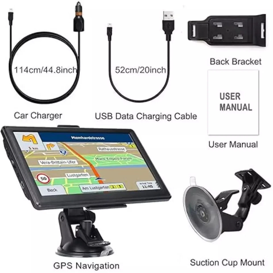 Semi Truck Gps Commercial Driver Accessories Navigation System Trucker 2024 Maps - Image 4 of 4