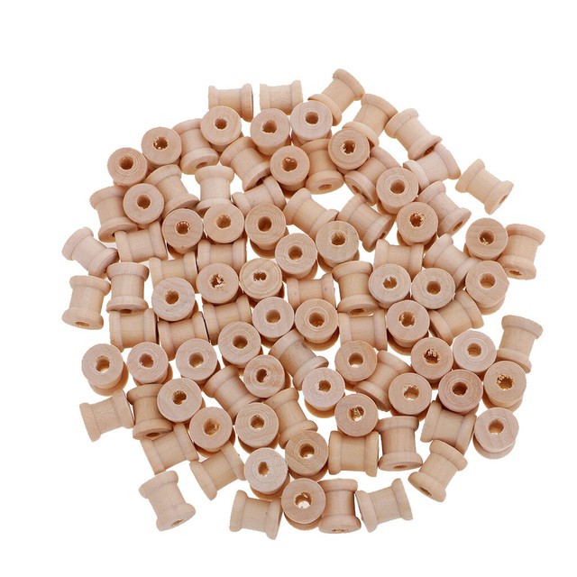 100x Mini Sewing Tools Empty Spools for Thread String