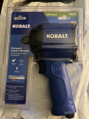 Kobalt 1/2'' 450FT-LB 90PSI Compact Impact Wrench - NEW ITEM
