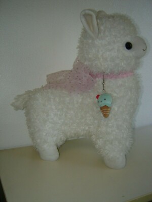 AMUSE AlPacasso Plush WHITE Cream Llama Alpaca Stuffed Animal Toy 21