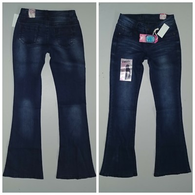 Mauerblümchen Starlette Passend & Ausgestellt Dunkel Jeans Sz 1 Taille 28 '' Hose
