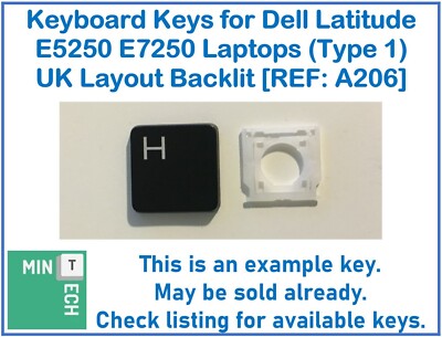 Tastatur Ersatz Tasten für Dell Latitude E5250 E7250 UK Hintergrundbeleuchtung (Typ 1)