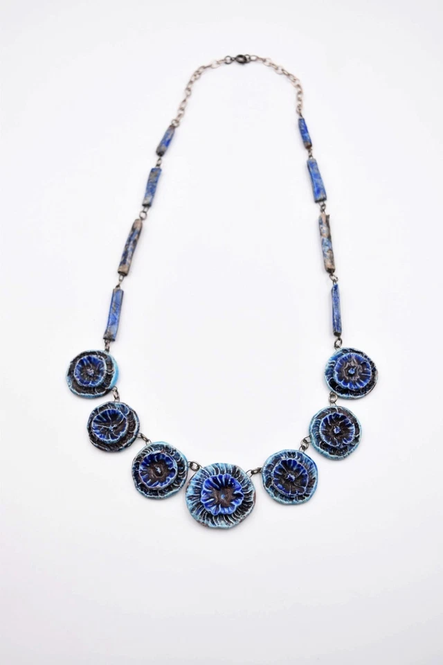 Collier vintage céramique du XXème siècle années 50 60 auteur à identifier - Photo 2/4