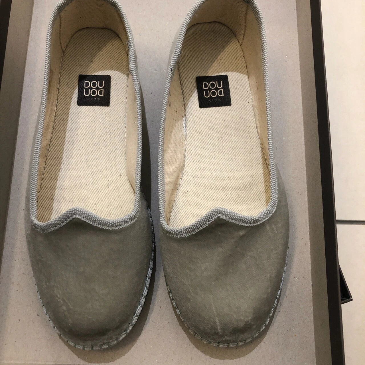 Designer DouDou Kids wear Girls Grey Flat Slip on’s Shoes Size 11uk 29eu
Opens in a new window or ta