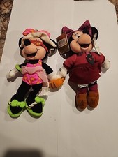 2 New Official Disnet Store Minnie Mouse Birth Stone Bean Bag Plush
