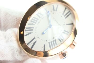 Cartier Ref 3111 18k Rose Gold Plated BaignoireTravel Alarm Clock