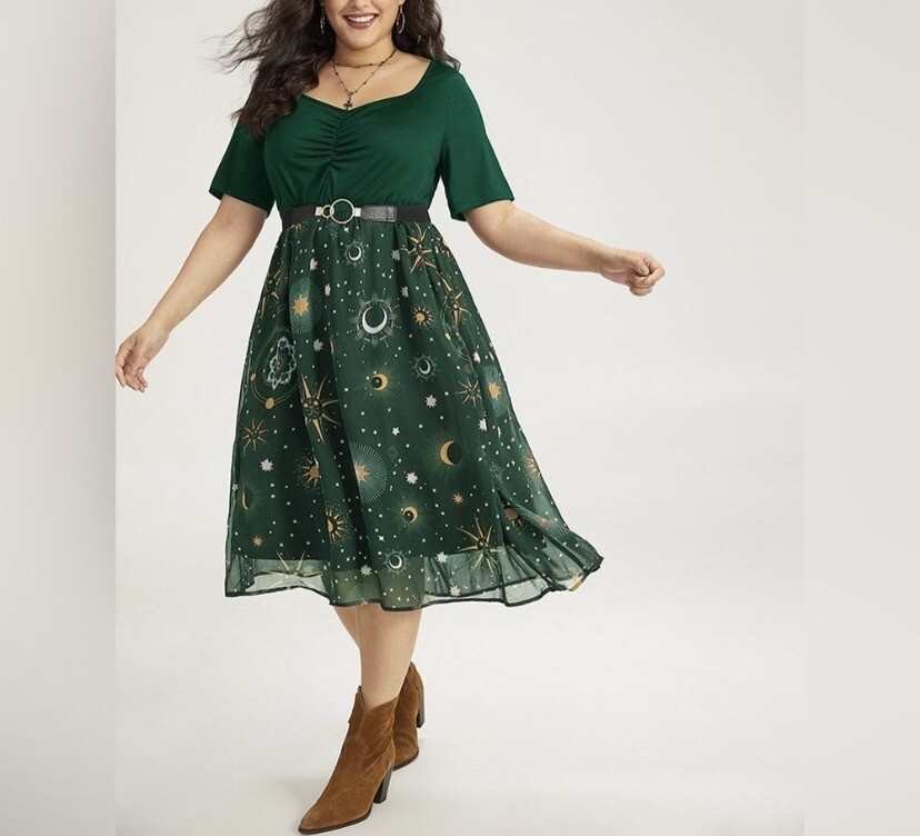 ロンハーマン　RHC Block Print Dress XS グリーン ロンハーマン RHC Block Print Dress XS グリーン Ron Herman