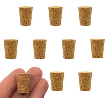 10PK Cork Stoppers, Size #3 - Tapered Shape - Eisco Labs