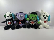 4 Mini Halloween Talking Giggling Plushes✨Dracula✨Skeleton✨Frankenstein✨Ghost