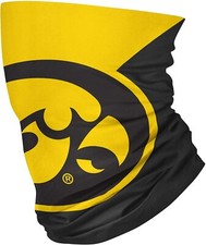 Iowa Hawkeyes Face Mask Gaiter Big Logo Ship Local Fast RUNNING WARM
