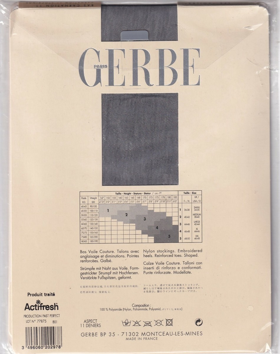 Bas Fines Coutures Gerbe Carnation 11 Deniers - À Coutures, Style Jarretelle - 3 Coloris, 5 Tailles