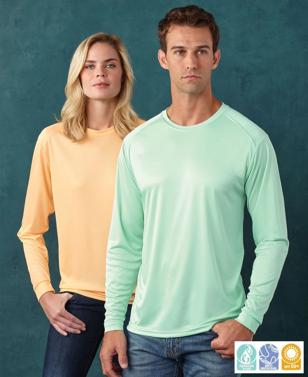 Adult Long Sleeve UPF 50 T Shirt Sport Fishing Boat UV Protection