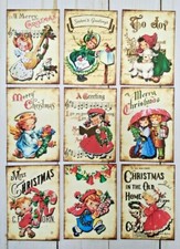 9 Retro Style Christmas Handmade Pocket Letter Cards Scrapbooks Journals Crafts