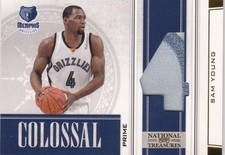 #09/10 ONLY 10) 2009-10 NATIONAL TREASURES 2 COLOR PRIME PATCH JERSEY SAM YOUNG