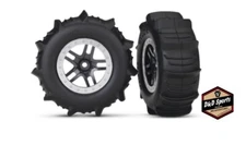 Traxxas 5891 - Slash 4x4 & 2WD Paddle Tires Pre-Mounted on Chrome Wheels (2)