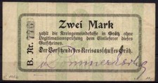 [13650] - NOTGELD GRAETZ (dziś: Grodzisk Wielkopolski), powiat, 2 Mk, -01.01.191