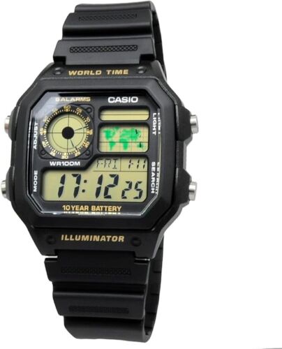 Casio AE-1200WH Serie Herren Weltzeit Quarz Digital Schwarz Klassiker aus Japan🔥 - Bild 22 von 30