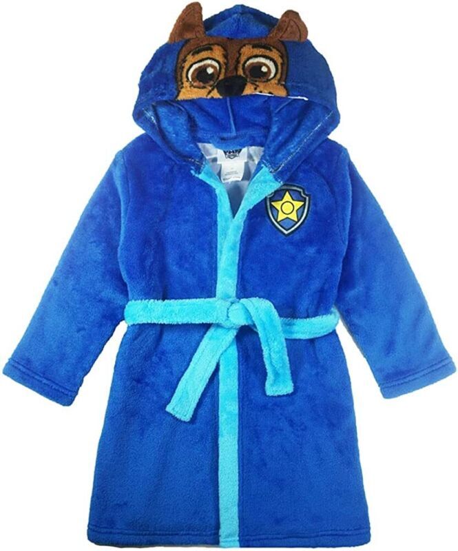 Nickelodeon Paw Patrol Toddler Boys Chase 3D Plush Robe Size 2T 3T