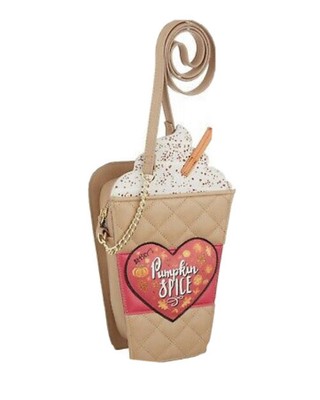 betsey johnson pumpkin spice latte purse