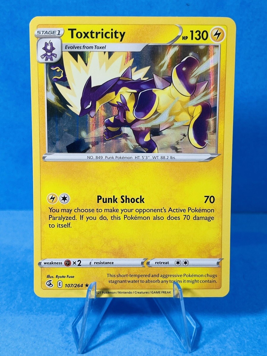 Toxtricity - 107/264 - Holo Rare - Pokemon Fusion Strike NM/M Toxtricity - 107/264 - Holo Rare - Pokemon Fusion Strike NM/M
