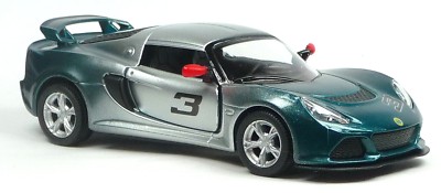 2012 Lotus Exige S Sportwagen Sammlermodell grün/silber ca.1:32 Neuware KINSMART