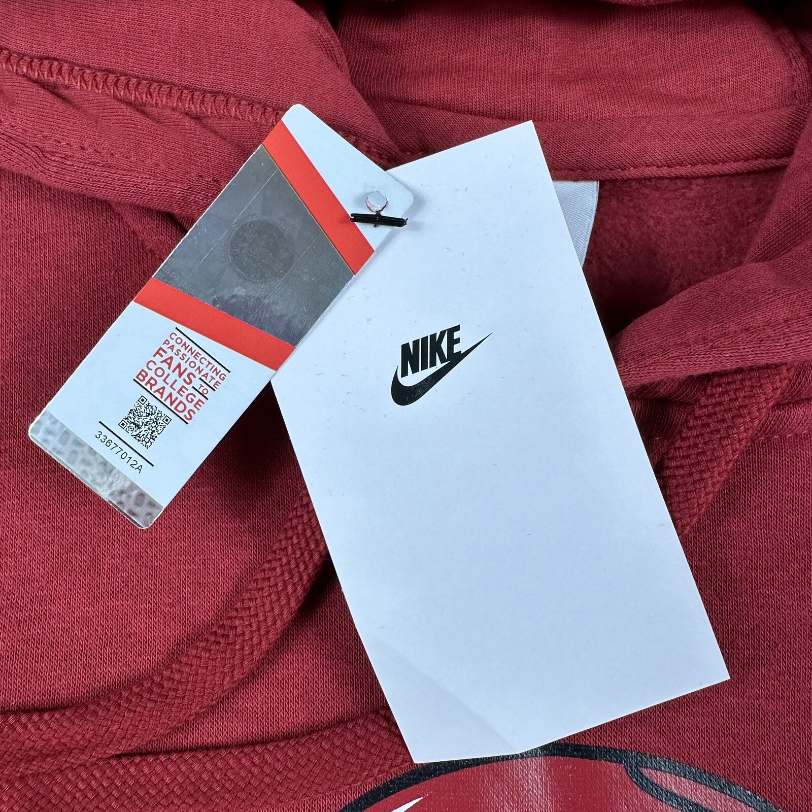 Nike Oklahoma Sooners Hoodie Sweatshirt Football Pullover Mens Large OU Red New