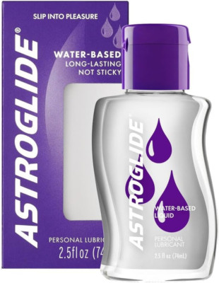 Astroglide Water Based Lube (2.5Oz), Liquid Personal Lubricant for Long-Lasting 