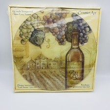 13 inch Tempered Glass Lazy Susan by Counter Art Grapes Design