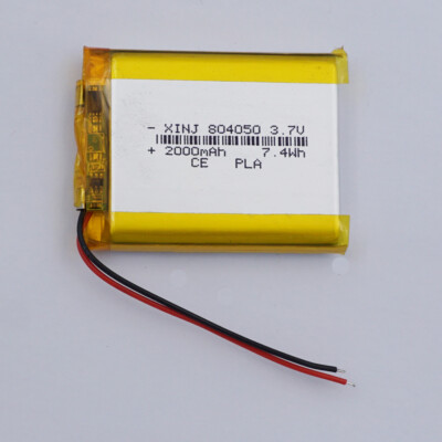 3.7V 2000mAh 7.4Wh Li-Polymer Li-ion Battery 804050 Lipo For Tablet PC ...