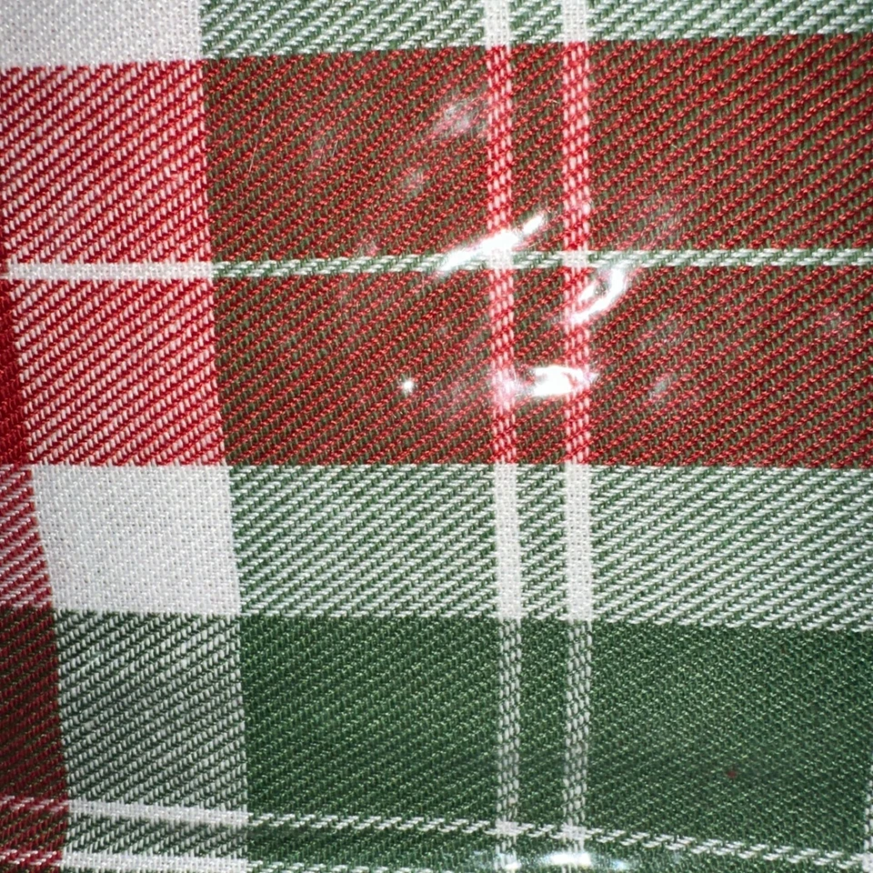 "MANTEL REDONDO RALPH LAUREN 1 pieza 70"" rojo/blanco/verde tartán a cuadros nuevo en paquete" Foto 4 de 4