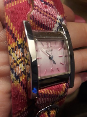 hot pink guess watch