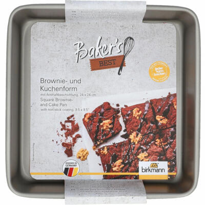 Birkmann Bakers Best Brownie- und Kuchenform Brownieform Backform 24 x 24 cm