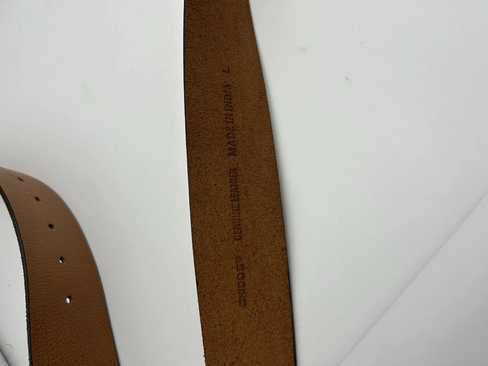 Cinturón de cuero genuino Chico's con hebilla adornada con piedra ornamentada talla grande** Foto 3 de 4