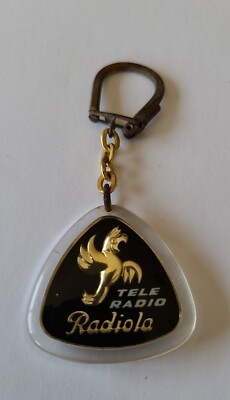 RARE Clear Keyring - BOURBON - RADIOLA - TELE RADIO Key Ring